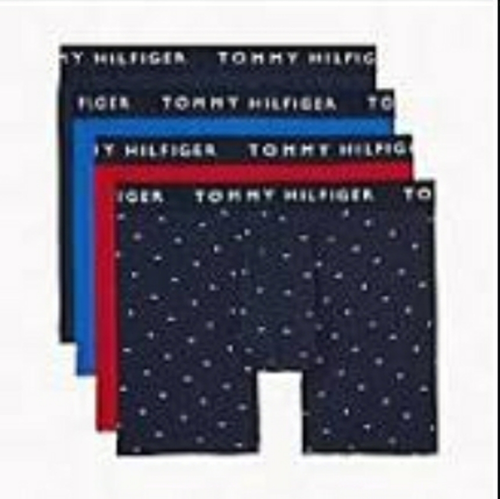 (Ew)Tommy Hilfiger men's cotton stretch boxer brief  3+1